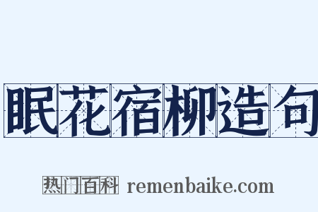 眠花宿柳造句是什么意思的图片